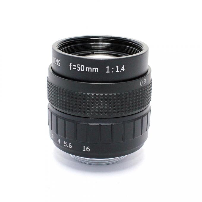 50mm lens C mount f/1.4 CCTV Lens C Mount 2/3 CCTV Lens features alloy casing with Quality Camera lens