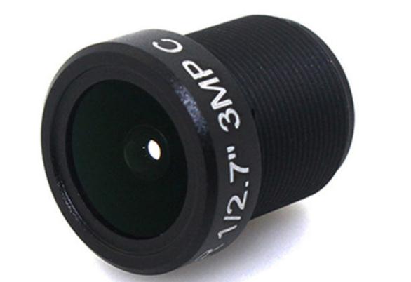 3MP 1/2.7" 2.8mm 120° Wide Angle View Fisheye CCTV IR Fixed Board Lens M12 MTV Mount Holder Support for Analog IP Camera